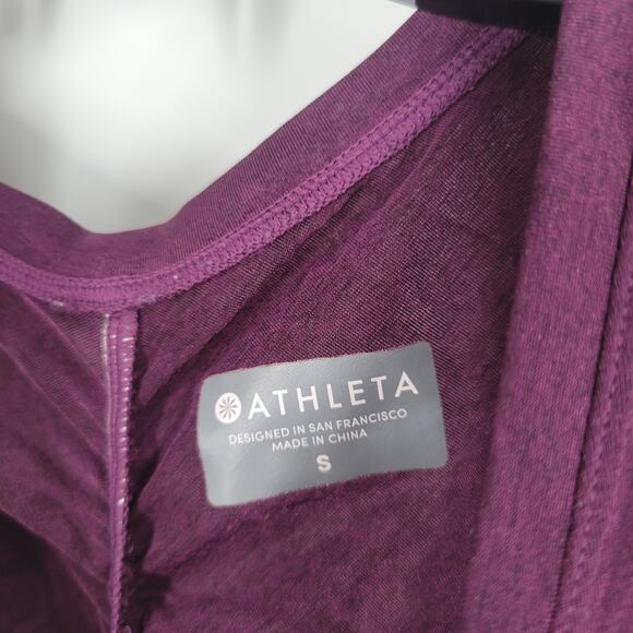 Athleta Purple Rouched Back Tank Top S - Picture 5 of 7